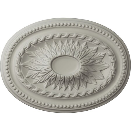 Ekena Millwork Saverne Ceiling Medallion, Hand-Painted Pot of Cream, 18 1/2"W x 13 1/2"H x 1 7/8"P CM18SAPCF